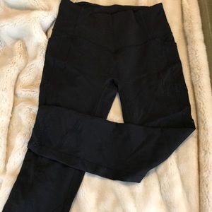 Lululemon black laser cut detail leggings
